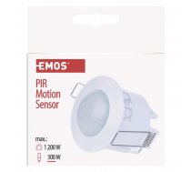 Kustību sensors EMOS 360', max 6m 1200W IP20, iebūvējams G1160