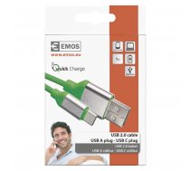 Lādētājs/savienojuma vads USB A spraudnis- C spraudnis 1m zaļš EMOS SM7025G