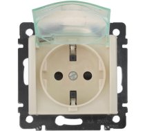 VALENA Kontaktligzda 2P+E ar vāciņu a/z, b/a IP44 krēms Legrand 774120