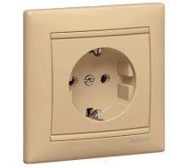VALENA Kontaktligzda a/z ar rāmīti 2P+E 16A IP20 krēms Legrand 774323