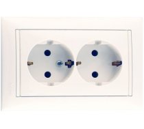 VALENA Kontaktligzda ar zem. 2x2P+E IP20 balts Legrand 774400
