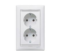 VALENA Kontaktligzda ar zem. 2X2P+E IP20 ar b/a balts Legrand 774427