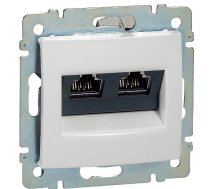Datu kontaktligzda 2xRJ45 UTP Cat 5 VALENA balts Legrand 774239