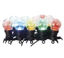 LED virtene EMOS Party 50LED 2.25W 10x bumbas krāsainas RGB IP44 5m, dārza, terases DCPM01