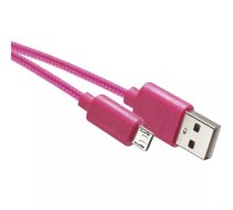 Savienojuma vads USB A spraudnis-USB micro B spraudnis 1m rozā EMOS SM7006P