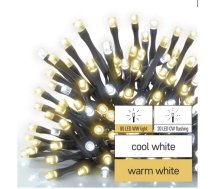 Virtene Zimassvētku CONN 100LED bez barošanas bloka 1.2W IP44 10m WW/CW FLASH D1AN02