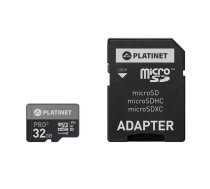 MicroSD karte 32GB Class10 U-III+ SDHC adapteris Platinet PMMSD32UIII