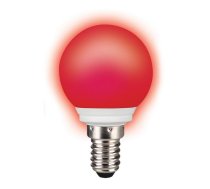 LED BALL E14 0.5W 240V IP44 SARKANA spuldze Sylvania 0026892