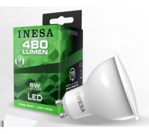 LED GU10 6W 240V 105' 480lm 6500K spuldze INESA 60308