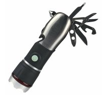 Lukturis 1W LED 40lm IP44 melns ZOOM(3xAAA)+MultiTools Platinet PAFMT