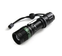 Lukturis 3W LED 150lm IP44 alumīnija melns ZOOM(3xAAA) Platinet PAFZ3W