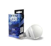 LED BALL E14 5W 240V 470lm 6500K 160' INESA spuldze 60638