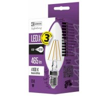 LED Candle FILAMENT E14 4W 240V 465lm 4100K spuldze EMOS Z74214