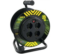 Pagarinātājs metāla statīvā 4/25m 1.5mm a/zem ar fix PVC IP20 melns EMOS P19427