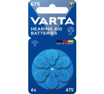 V675AT Dzirdes aparātu baterijas PR44 Zinc-Air BLI 6 Acoustics VARTA 24600 101 416