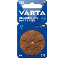V312AT Dzirdes aparrātu baterijas PR41 Zinc-Air BLI 6 Acoustics VARTA 24607 101 416
