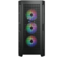 COUGAR DUOFACE PRO RGB melns. vidējais tornis. 3x 120 ARGB ventilatori. poga. rūdīts stikls. mini ITX Micro ATX CEB E-ATX. USB 3.0 x 2. 2.0 1. tips C Gen 4 Pole austiņu audio ligzda [Black.     Mid Tower. Fans. Button. Tempered Glass. Mini Type Headset Au