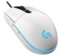 LOGITECH G203 LIGHTSYNC spēļu pele ar vadu BALTA USB [Corded Gaming Mouse WHITE]