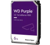 HDD video novērošanas WD Purple 6TB CMR. 3.5 collu. 256 MB. SATA 6Gbps. TBW: 180 [Video Surveillance 256MB.]