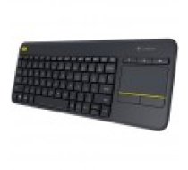 LOGITECH K400 Plus bezvadu skārienjutīgā tastatūra MELNA US INT'L [Wireless Touch Keyboard BLACK]