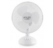 Adler AD 7302 Galda ventilators. Ātrumu skaits 2. 60 W. Svārstības. Diametrs 23 cm. Balts [Desk Fan. Number of speeds Oscillation. Diameter White]