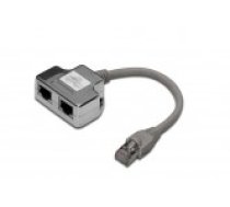 Digitus CAT 5e plākstera kabeļa adapteris. 2x 5e. ekranēts DN-93904 melns. RJ45 ligzda līdz spraudnim. 0.19 m [patch cable adapter. shielded Black. socket to plug.]