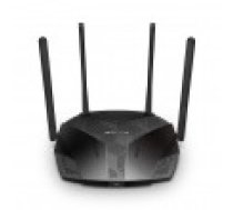 MERCUSYS AX1800 Dual-Band WiFi 6 Router MR70X 802.11ax. 1201+574 Mbit/s. 10/100/1000 Ethernet LAN (RJ-45) porti 3. Antenas tips Melns [ports Antenna type 4xFixed. Black]