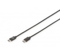 Digitus C?tipa USB savienojuma kabelis AK-300138-030-S USB?cilpa 2.0 (C?tips). (C tips). melns. [Type-C Connection Cable Male Type C. Black.]