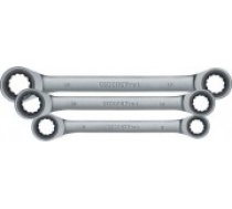 Gedore Red dubultā gredzena sprūdrata uzgriežņu atslēgu komplekts 6 gabali SW8-19mm 3300898 [double ring ratchet wrench set pieces]