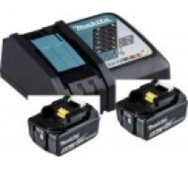 Makita barošanas avota komplekts Li 18.0V 5Ah. (melns. 2x akumulators BL1850B. 1x lādētājs DC18RC) [Power Source Kit set&nbspblack. battery charger]