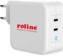 TRITON USB adapteris ROLINE lādētājs ar eiro spraudni. 2 porti (2x PD Type-C). GaN. 100W [Adapter Euro. porty Typ-C.]