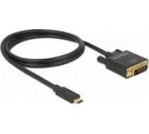 Delock USB kabelis USB-C?— DVI-D melns (85320) [Kabel USB-C Czarny]