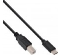 InLine USB-C?— USB-B?USB?kabelis melns (35761) [Kabel USB USB-C USB-B Czarny]
