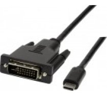LogiLink USB-C?— DVI-D USB kabelis melns (UA0332) [Kabel USB-C Czarny]