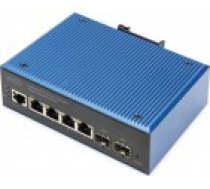 Slēdzis Digitus DIGITUS Ind. 4+2 portu L2 pārvaldīts Gigabit Ethernet slēdzis 4 x GE RJ45 2 SFP ports [Switch 4+2-Port managed Port]