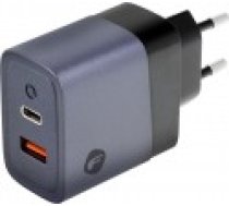 ForCell FORCELL F-ENERGY GaN VT-39 lādētāja sienas lādētājs C tips USB A PD QC4.0 4A 45W pelēks [sieciowa Typ szara]