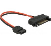 Delock SATA sarkans (84873) [15-pin 6-pin. 0.1m. Czerwony]