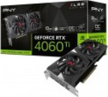 PNY GeForce RTX 4060 Ti XLR8 Gaming Verto OC Dual Fan 8GB GDDR6 grafiskā karte (VCG4060T8DFXPB1-O) [Karta graficzna]