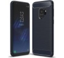 Hurtel Carbon Case elastīgs vāciņš TPU maciņš priekš Samsung Galaxy S9 G960 zils [elastyczne etui pokrowiec niebieski]