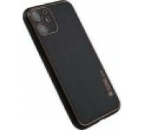 Beline ādas futrālis iPhone 11 Pro Max melns/melns [Etui Leather Case czarny/black]