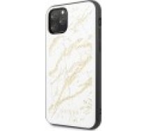 Guess GUHCN65MGGWH iPhone 11 Pro Max balts/balts cietais korpuss Glitter Marble Glass [hard case]