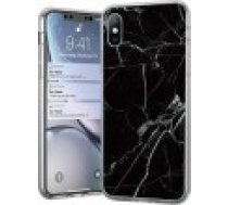 Wozinsky Marble Gel Case Cover Huawei P40 Lite Nova 7i 6 SE Black Universal [etui pokrowiec marmur czarny uniwersalny]
