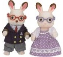 Epoch Sylvanian Families figūriņas. trušu vecvecāki ar šokolādes ausīm (5190) [Figurka Dziadkowie czekoladowymi uszkami]