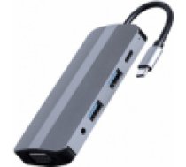 Dokstacija Gembird USB Type-C 8-in-1 Silver