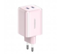 THREEKEY wall charger TK111 PD 35W 2x USB-C pink