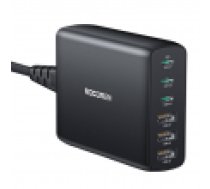 Wall charger GaN Rocoren 3x USB-C, 3x USB, 100W (black)