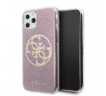 Guess GUHCN58PCUGLPI iPhone 11 Pro różowy pink hard case 4G Circle Glitter