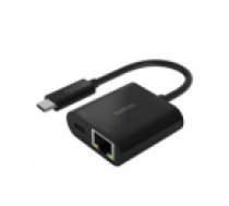 Belkin USB-C Gigabit-Ethernet- Adapter 60W PD black INC001btBK