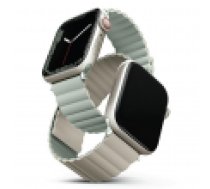 UNIQ pasek Revix Apple Watch Series 4 5 6 7 8 SE SE2 Ultra 42 44 45 49mm. Reversible Magnetic szałwia-beżowy sage-beige