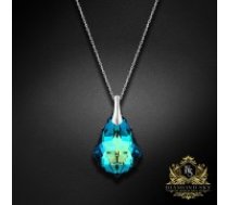 Sudraba kulons "Baroka V (Bermuda Blue)" ar Swarovski™ kristāliem